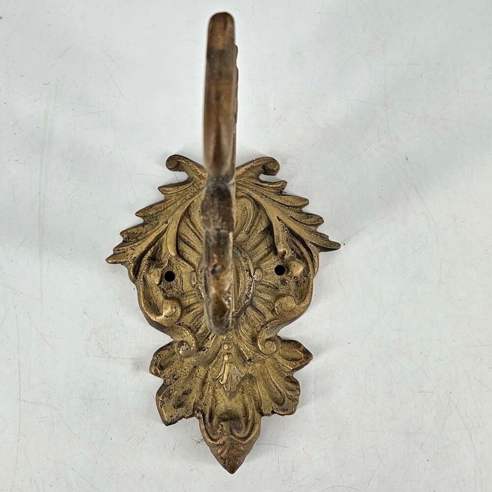 Vintage Brass Dragon Griffin Coat Hook Ornate Wall Mount Decor - Picture 2 of 4